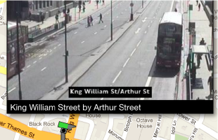 Traffic cam on iPhone screen